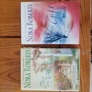 Lot of 2 NORA ROBERTS BOOKS, THE GIFT, TWO OF A KIND, GENTLY USED
